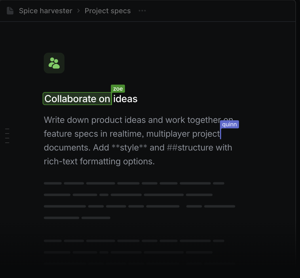 Collaborative Documents preview